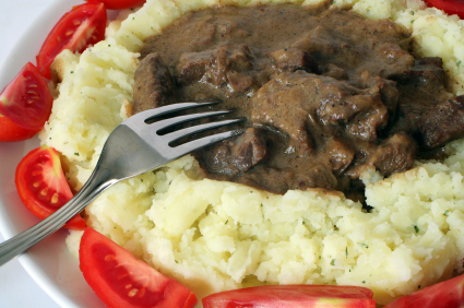 Beef Stroganoff with Baked Potatoes Beef Stroganoff with Baked Potatoes picture